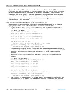 Ping and Traceroute Network Testing Lab | PDF | Computers