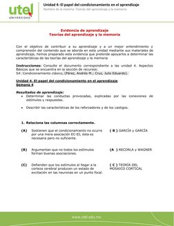 Teorias Del Aprendizaje y La Memoria Semana 4 San | PDF | Artes del ...