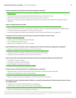 Exámenes de práctica y respuestas  Examen de diagnóstico
9
© 2008, 2010 National Restaurant Association Educational Foundatio