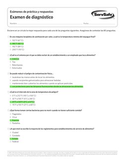 © 2008, 2010 National Restaurant Association Educational Foundation. Todos los derechos reservados. ServSafe y el logotipo de