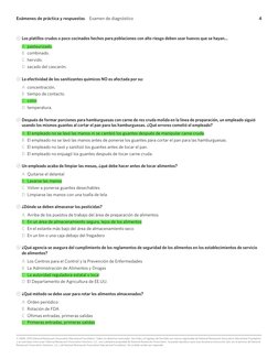 Exámenes de práctica y respuestas  Examen de diagnóstico
4
© 2008, 2010 National Restaurant Association Educational Foundatio