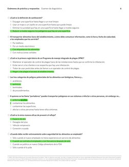 Exámenes de práctica y respuestas  Examen de diagnóstico
6
© 2008, 2010 National Restaurant Association Educational Foundatio