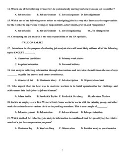 CHRA Exam Sample Questions and Drills | PDF | Human Resource Management ...