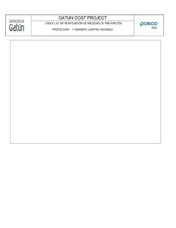 GATUN CCGT PROJECT
   CHECK LIST DE VERIFICACIÓN DE MEDIDAS DE PREVENCIÓN, 
PROTECCIÓN    Y COMBATE CONTRA INCENDIO
