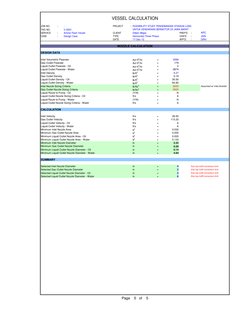 JOB NO.
:
-
PROJECT         : 
TAG NO.        
V-0201
SERVICE
:
Amine Flash Vessel
CLIENT               :Ditjen Migas 
PREP'D