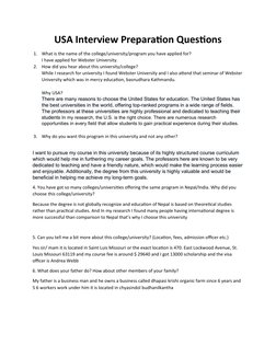 F-1 Visa Interview Prep for Webster University | PDF | University | College