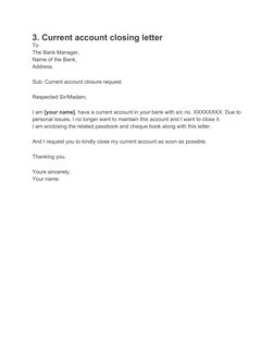 Bank Account Closure Applications Guide | PDF | Transaction Account | Banks