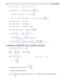 Binomial Theorem Formulas and Properties | PDF | Teaching Methods ...