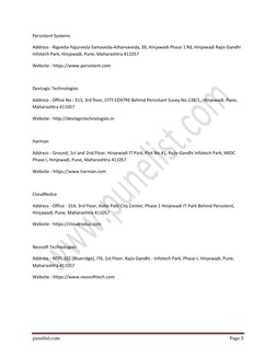 IT Companies List in Pune | PDF | Companies