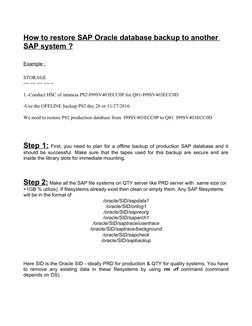 Restoring SAP Oracle Database Backup | PDF | Backup | File System