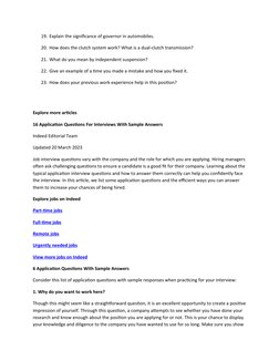 19. Explain the significance of governor in automobiles.
20. How does the clutch system work? What is a dual-clutch transmiss