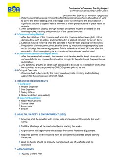 Method Statement for Concrete Works | PDF | Concrete | Specification ...
