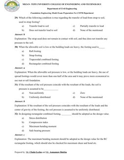 Foundation Engineering Exam Preparation | PDF | Deep Foundation | Friction