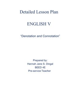 Grade 5 Denotation and Connotation Lesson | PDF | Connotation | Word