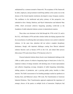 underpinned by a common normative framework. The acceptance of this framework
by labor, employers, and government would bring