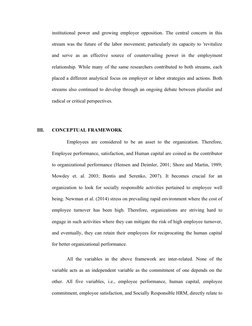 institutional power and growing employer opposition. The central concern in this
stream was the future of the labor movement;