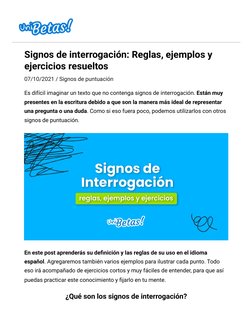 (https://unibetas.com/)Signos de interrogación: Reglas, ejemplos y
ejercicios resueltos
07/10/2021 / Signos de puntuación (h