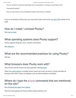 Plucky User FAQ and Guide | PDF | Safari (Web Browser) | Faq