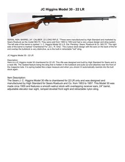J.C. Higgins Model 30 Autoloading Rifle Exploded Gun Drawing Download - GunDigest Store