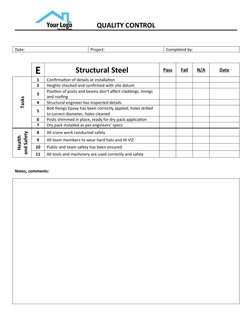Construction Quality Control Checklist | PDF | Plumbing | Deep Foundation