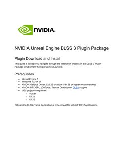 DLSS 3 Plugin Installation for UE5 | PDF | Computer Engineering | Software