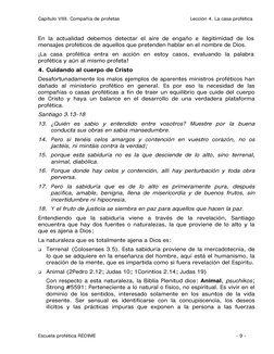 Capítulo VIII. Compañía de profetas                                             Lección 4. La casa profética 
 
En la actuali