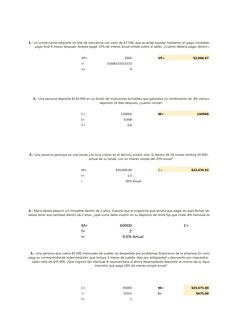 Ejercicios de Interés Simple y Descuento | PDF | Inversiones | Economias