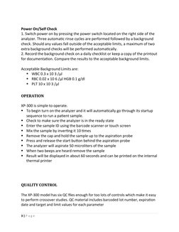 Sysmex XP-300 Hematology Analyzer Guide | PDF | Tissue (Biology) | Body ...