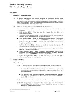 Deviation Report System Overview | PDF | Business | Business Process