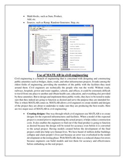  Math blocks, such as Sum, Product, 
Add, etc. 
 Sources, such as Ramp, Random Generator, Step, etc. 
 
 
 
 
 
 
 
 
 
 
U