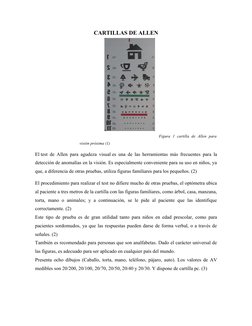 Cartilla de Allen para Visión Cercana | PDF | Percepción visual ...