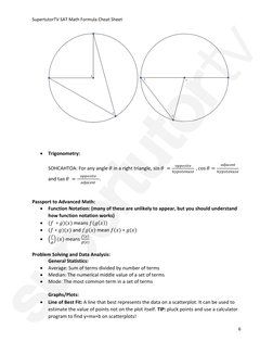SAT Math Formula Cheat Sheet 2025 | PDF | Angle | Circle