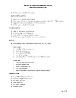 Outbound Course Interception Vor VOR Procedures and Interception Methods | PDF | Transport Safety ...