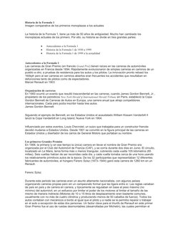 Historia de la Formula 1
Imagen comparativa de los primeros monoplazas a los actuales
La historia de la Formula 1, tiene ya m