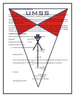 2. Funcionamiento de los Gatos Mecánicos:
Los gatos mecánicos se utilizan preferentemente para cargas relativamente pequeñas,