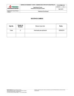 GERENCIA DE INGENIERÍA Y COSTOS - SUBDIRECCIÓN DE PROYECTOS INDUSTRIALES 
 
Especificación Técnica 
“Instrumentos Interrupt