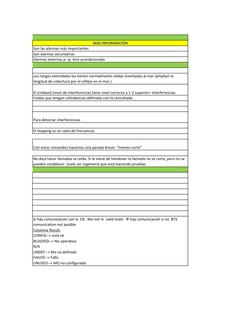 MÁS INFORMACIÓN
Son las alarmas más importantes
Son alarmas secundarias
Alarmas externas p. ej. Aire acondicionado
Los rangos