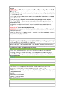 Alarmas:
ABIS PATH fault-- > fallo de comunicación en interface ABIS que es el que  hay entre la EB 
(RBS) y la BSC
BTS EXT A