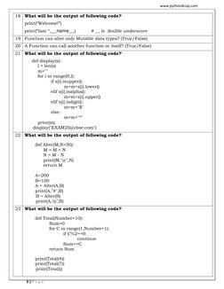 Class 12 Python Functions Worksheet | PDF | Parameter (Computer ...