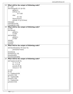Class 12 Python Functions Worksheet | PDF | Parameter (Computer ...