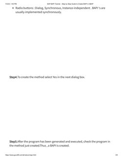 SAP BAPI Tutorial - Step by Step Guide To Create BAPI in ABAP | PDF ...