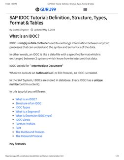 (https://www.guru99.com/)7/2/23, 1:40 PM
SAP IDOC Tutorial: Definition, Structure, Types, Format & Tables
https://www.guru99