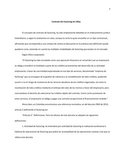 2
Contrato De Factoring Av Villas
El concepto de contrato de factoring, ha sido ampliamente debatido en el ordenamiento juríd