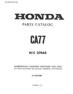 Honda Dream 305 Parts & Diagrams | PDF | Vehicle Technology