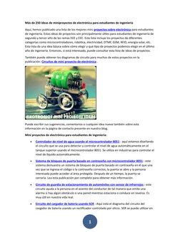 Mini Proyectos de Electrónica para Estudiantes | PDF | Diodo emisor de ...