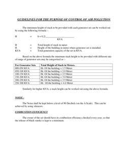 DG Set Stack Height Guidelines | PDF