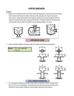 Purpose:
a. Required to be furnished into the outlet nozzle of liquid discharging from a tank/vessel to prevent swirling
 of