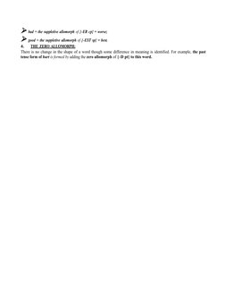 Null Allomorph Morphs and Allomorphs in Linguistics | PDF | Word | Morphology ...