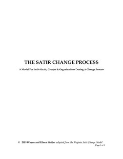 ©   2019 Wayne and Eileen Strider adapted from the Virginia Satir Change Model 
 
 
Page 1 of 9