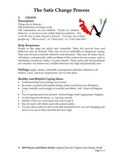 The Satir Change Process 
 
©   2019 Wayne and Eileen Strider adapted from the Virginia Satir Change Model 
Page 4 of 9 
3.